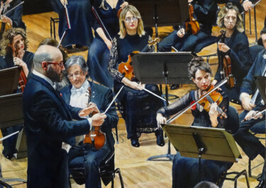 Chef d'orchestre, violons et altos